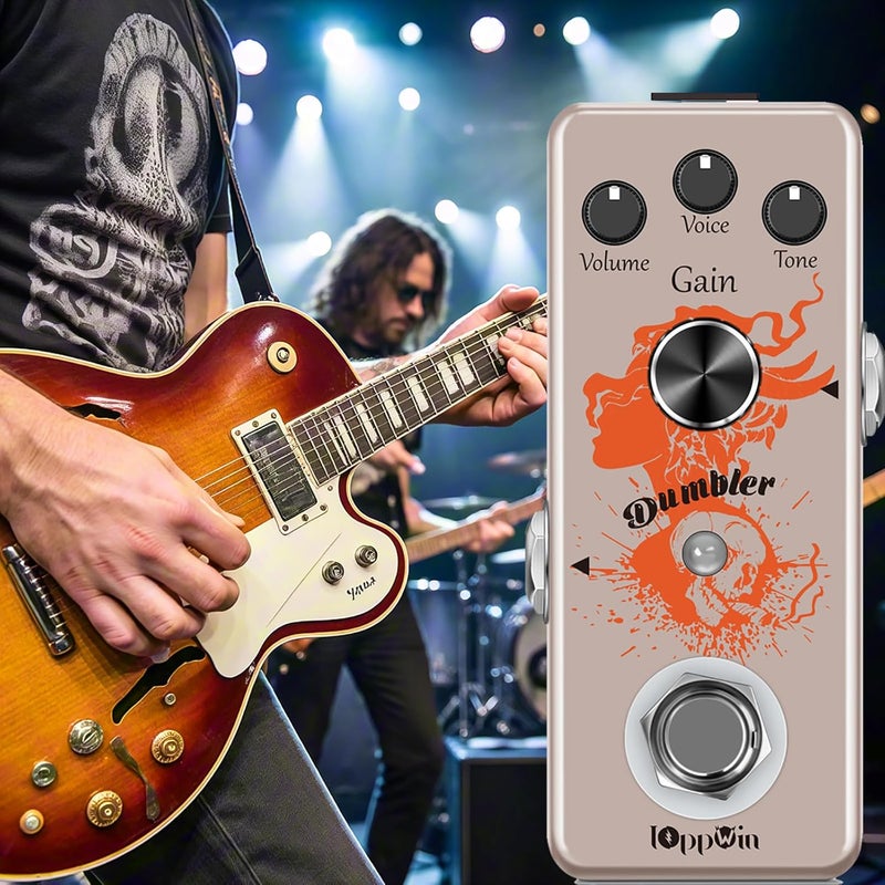 IOppWin Compact Dumble-Style Overdrive Guitar Pedal - Dumbler with Voice Dial for Crisp Bite, True Bypass, Metal Shell for Beginners - Vintage Amp Simulator with Warm Sustain - Image 4